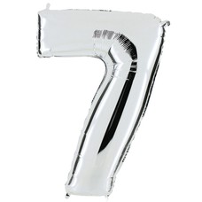 Balon srebrni "7" 100 cm 1 kom