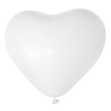 Baloni srca bijeli 15 kom