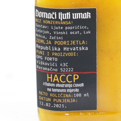 Domaći ljuti umak Forto Kogo 100 ml