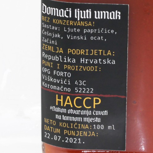 Domaći ljuti umak Forto Cimitar 100 ml