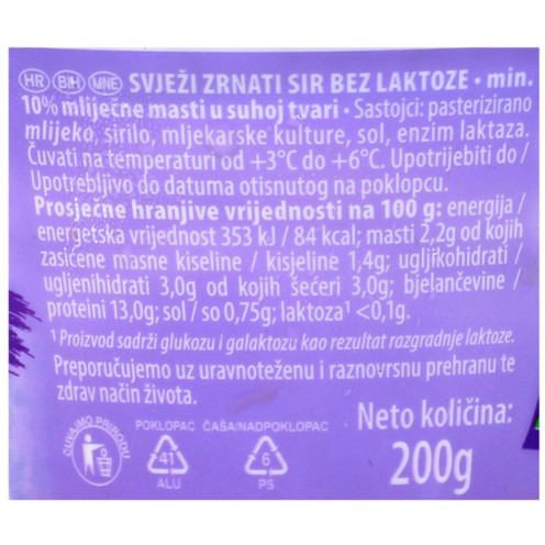 President zrnati sir bez laktoze 200 g