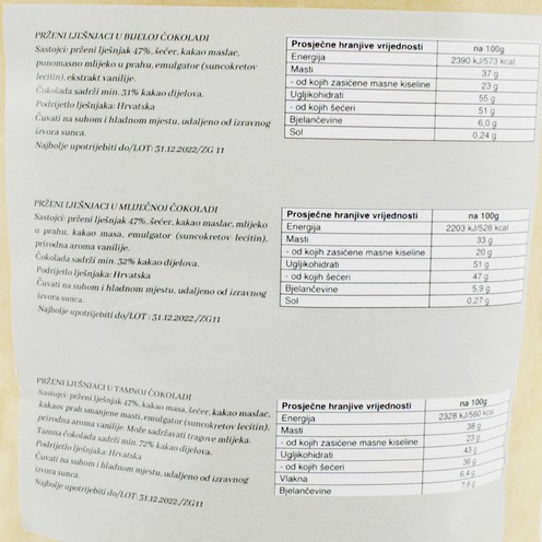 Čokoladirani lješnjaci 150 g