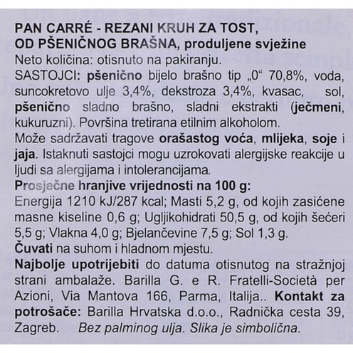 Pan Carré Barilla 430 g