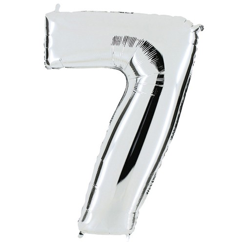Balon srebrni "7" 100 cm 1 kom