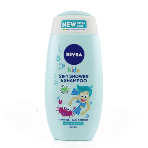 Nivea Kids 2u1 gel za tuširanje i šampon za dječake 250 ml