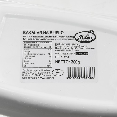 White whisked cod spread 200 g