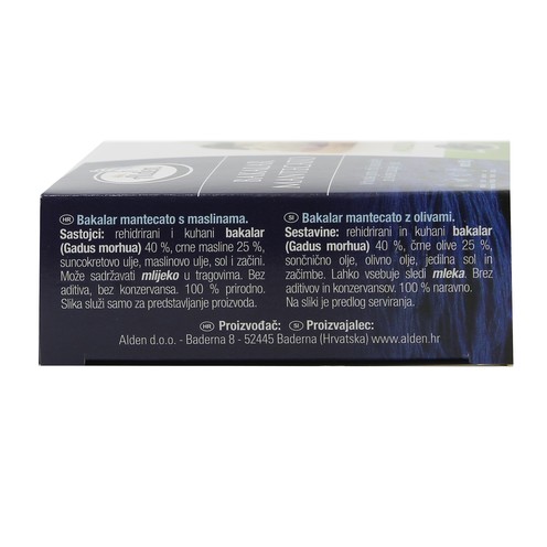 Bakalar na bijelo Mantecato s maslinama 90 g