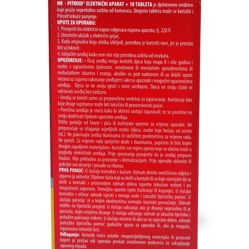 Pitroid električni aparat protiv komaraca i tablete 10/1