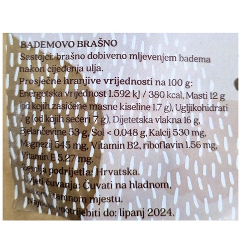 Bademovo brašno 500 g
