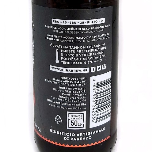 Craft pivo Bura Brew Belgian Ale 0,33 l