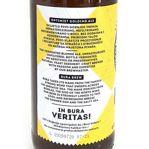 Craft pivo Bura Brew Optimist Gold Ale 0,33 l