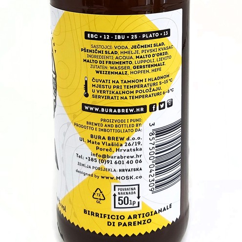 Craft pivo Bura Brew Optimist Gold Ale 0,33 l