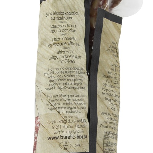 Suha istarska kobasica s maslinama 167 g
