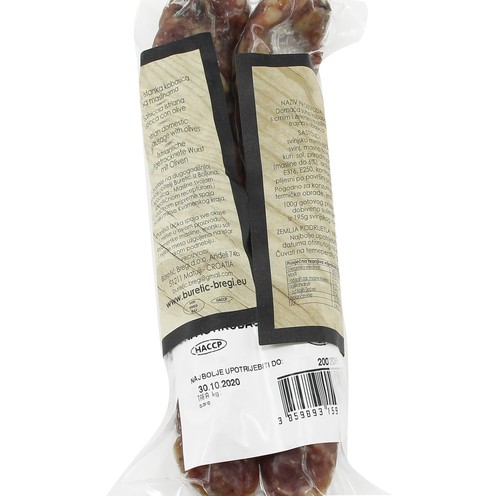 Suha istarska kobasica s maslinama 167 g