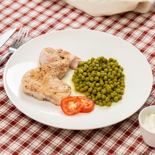 Pureći odrezak s graškom za 4 osobe (1,6 kg)