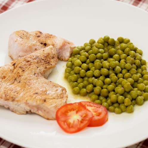 Pureći odrezak s graškom za 1 osobu (400 g)