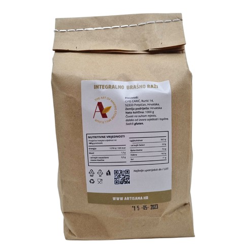 Integralno brašno od raži 1 kg