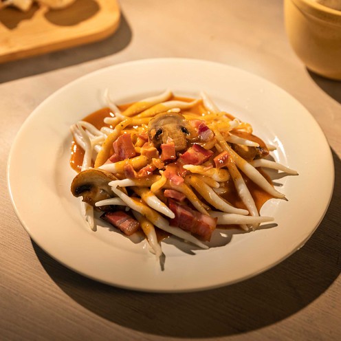 Istarski umak od pršuta, pancete i gljiva za 4 osobe (1 kg)