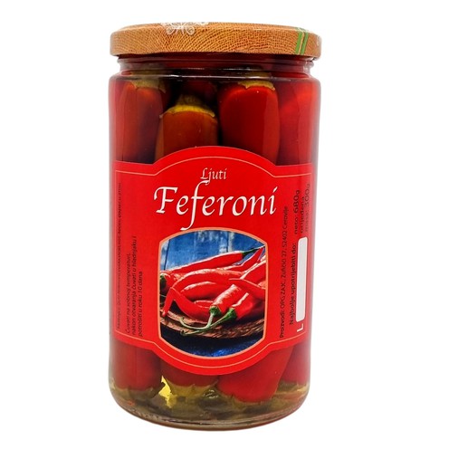 Ljuti feferoni OPG Zajc 680 g