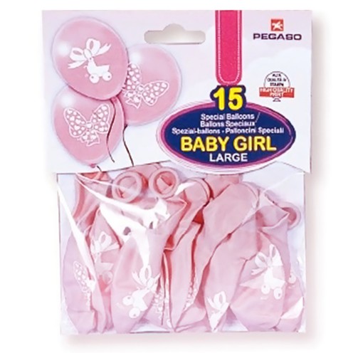 Baloni Baby rozi 15 kom