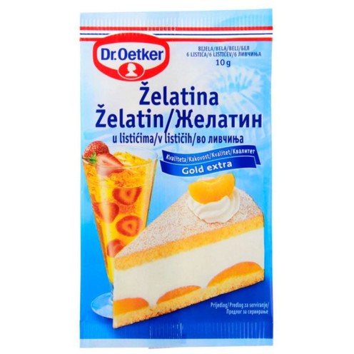 Želatina u listićima Dr. Oetker 10 g