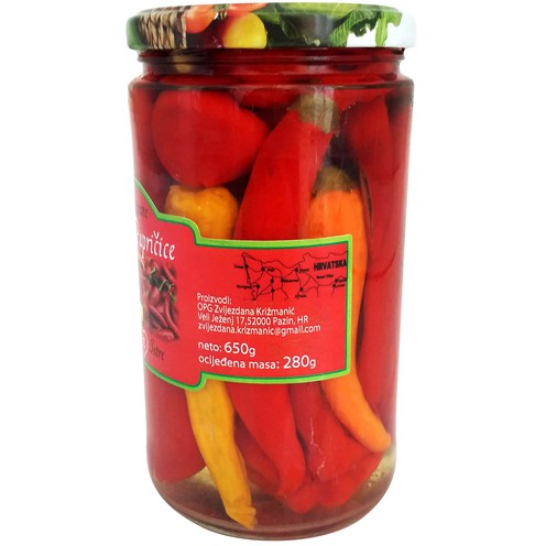 Ljute papričice pasterizirane 630 g