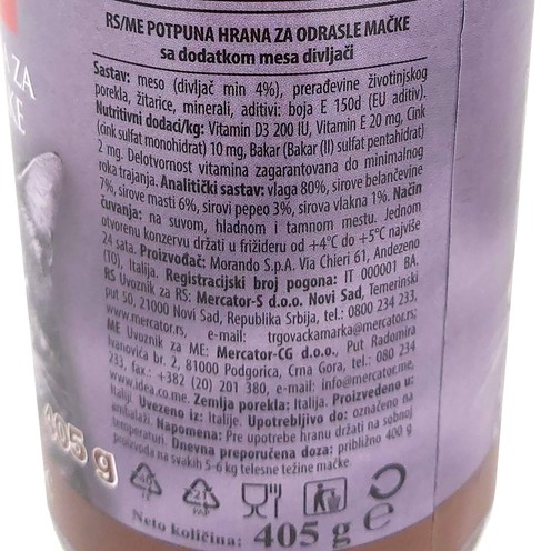 Rial hrana za mačke divljač 405 g