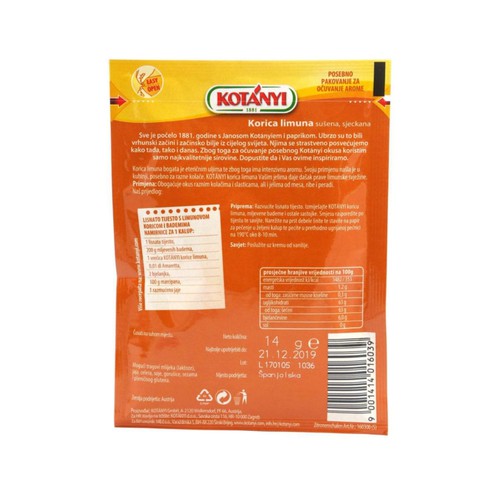 Korica limuna sjeckana 14 g