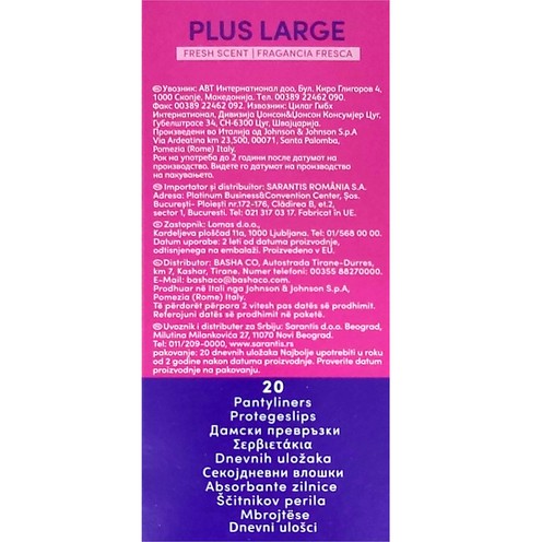 Carefree Fresh Plus Large dnevni ulošci (20 kom)