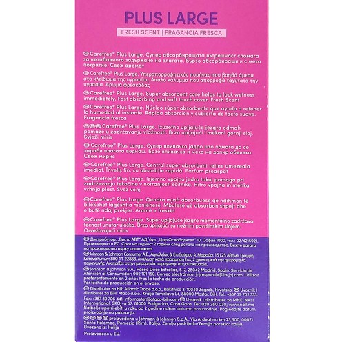 Carefree Fresh Plus Large dnevni ulošci (20 kom)