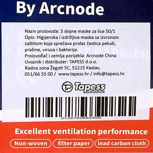 Zaštitna maska za lice (50 kom)