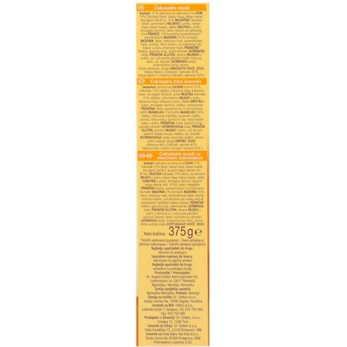 Vitalis čokoladni muesli Dr. Oetker 375 g 