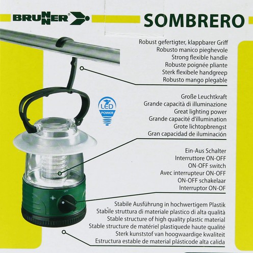 Baterijska svjetiljka SOMBRERO 4AA