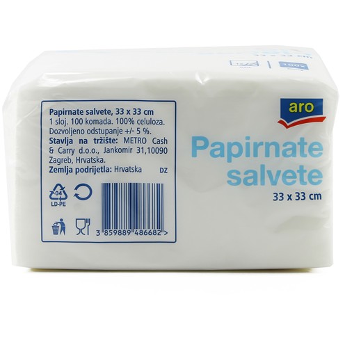 Papirnate salvete  33x33 cm 100/1