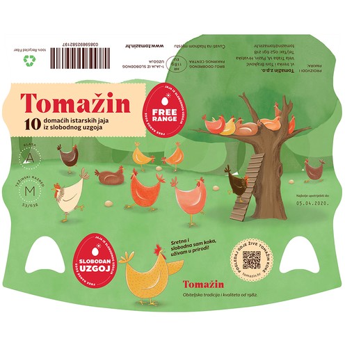 Domaća istarska jaja A klase iz slobodnog uzgoja 10/1