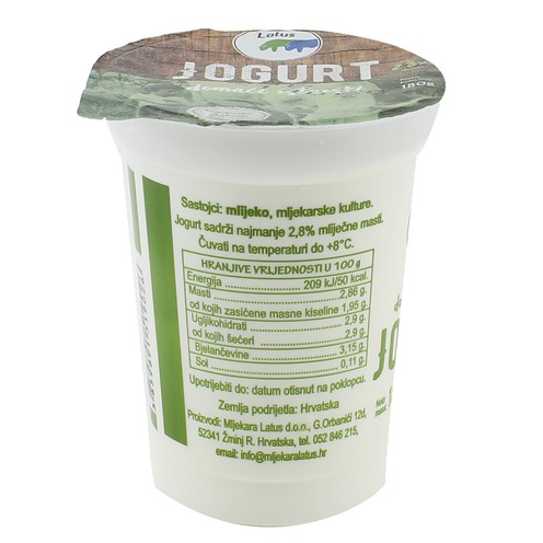Jogurt domaći istarski 2,8% m.m. 180 g