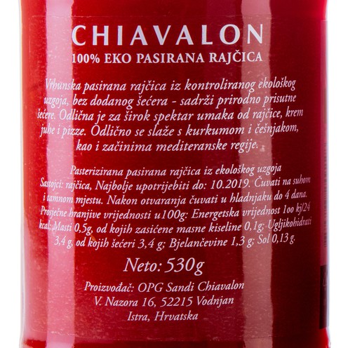 Chiavalon 100% eko pasirana rajčica 530 g