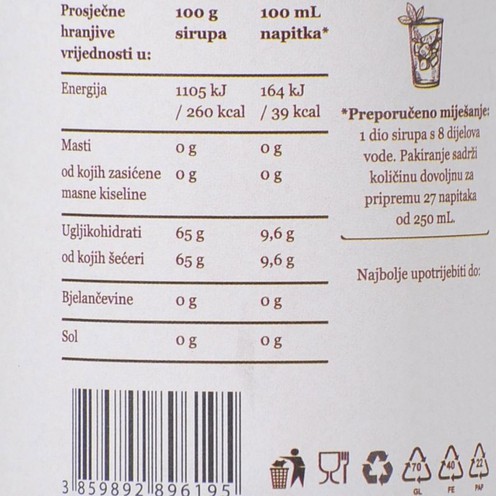 Sirup od bazge 470 ml