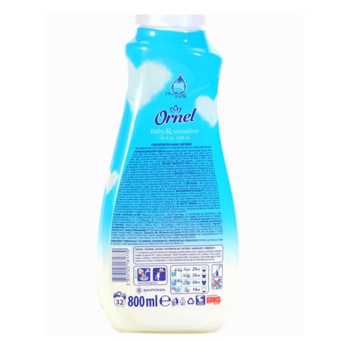 Ornel Baby & Sensitive aloe milk omekšivač 800 ml