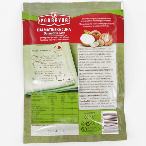 Dalmatinska juha 60 g