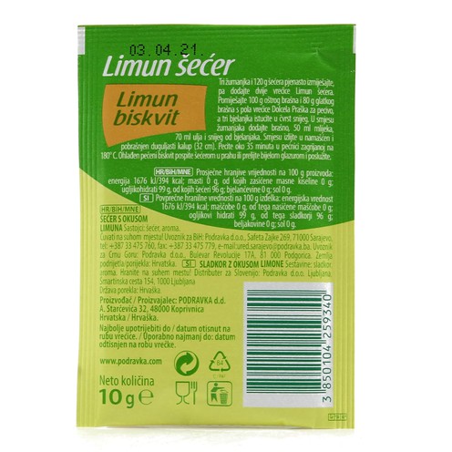 Lemon sugar 10 g