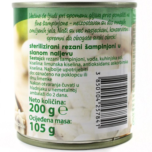 Šampinjoni rezani Podravka 200 g