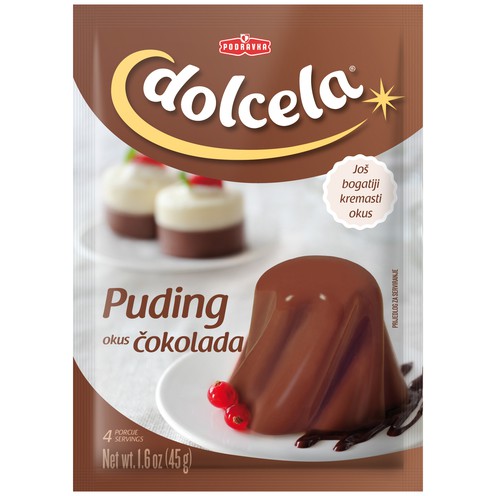 Dolcela prašak za puding čokolada 45 g, 3+1 gratis