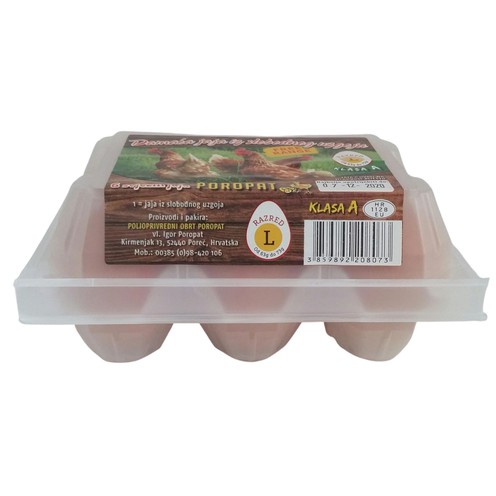 Istarska domaća jaja A klase iz slobodnog uzgoja 6/1