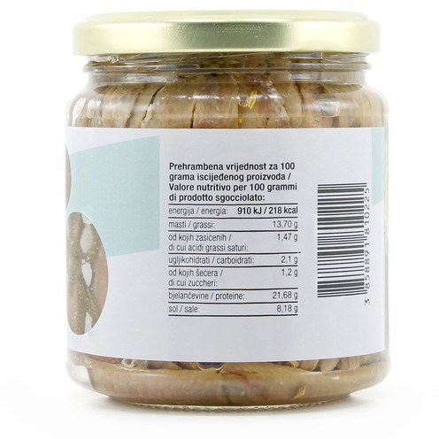 Fileti slanih inćuna (motar, sušene rajčice, ružmarin) 300 g