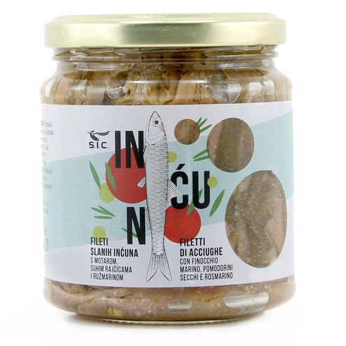 Fileti slanih inćuna (motar, sušene rajčice, ružmarin) 300 g