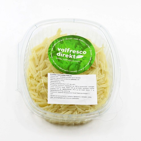 Kuhana tjestenina fidelini - dodatak za juhu za 2 osobe (150 g)