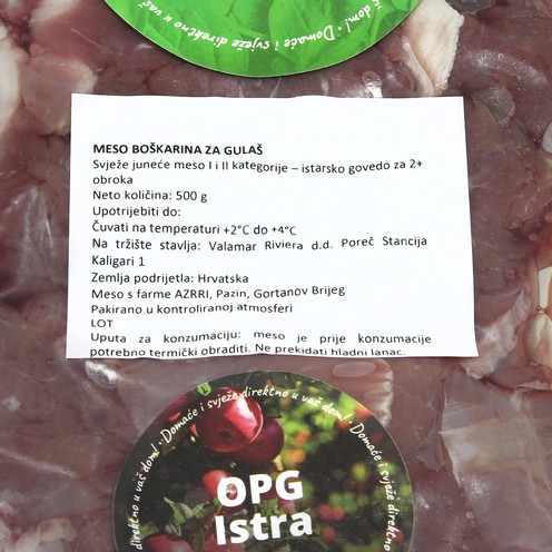 Meso boškarina za gulaš za 2 osobe (500 g)