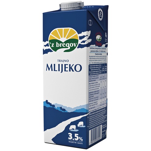 Mlijeko trajno 3,5% mm 1 l