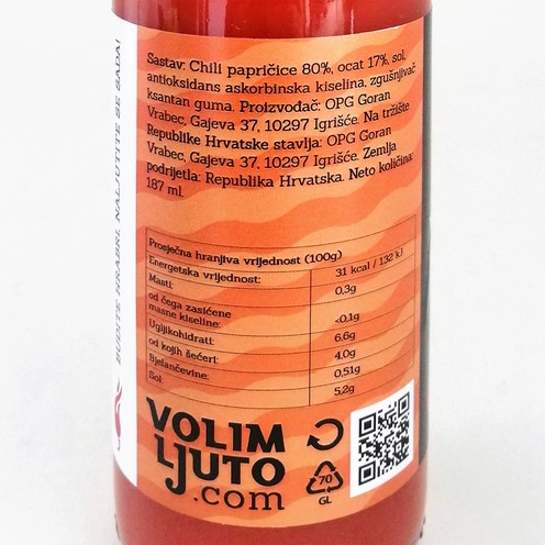 Ljuti umak Vrabasco Strong 187 ml